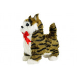 Interaktívna mačka - kráča, mňauká - hnedo-čierna